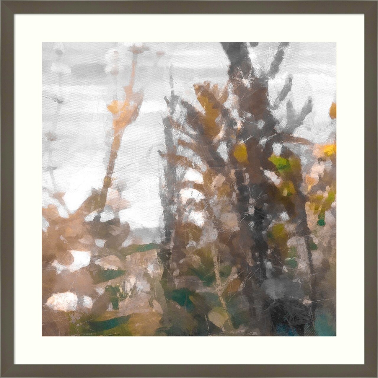 Going In Mixed II by Alonzo Saunders Wood Framed Wall Art Print 25 in. W x 25 in. H